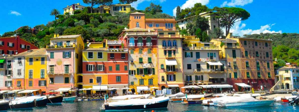 Liguria Portofino Porticciolo view and Villas