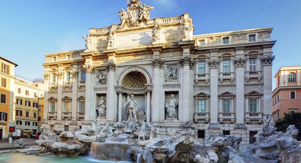Rome Trevi Fountain View