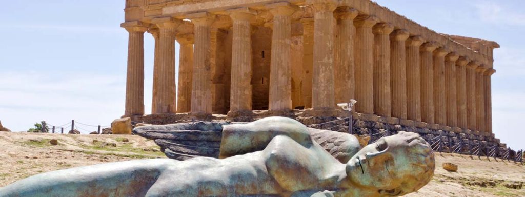 Agrigento Valley of Temple Icarus Statue Sicily