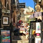 _Sicily_Taormina_Restaurant_On_Steps_Corso_Umberto_View