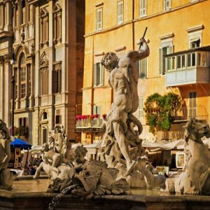 Rome Navona Square Bernini Fountains
