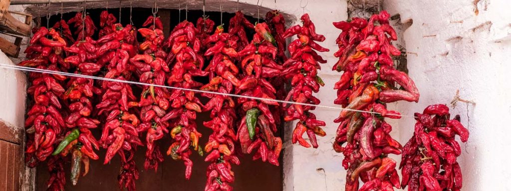 Basilicata food Red Hot Pepper Sun dried