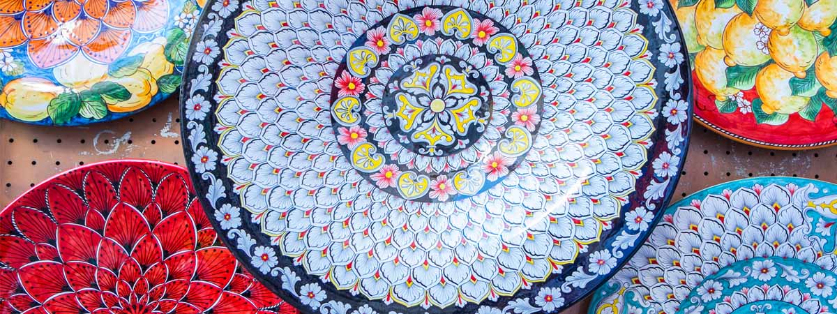 Amalfi Coast Coloreful Ceramics Plates