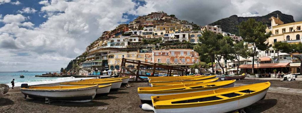 Positano Campania Beach and Town View