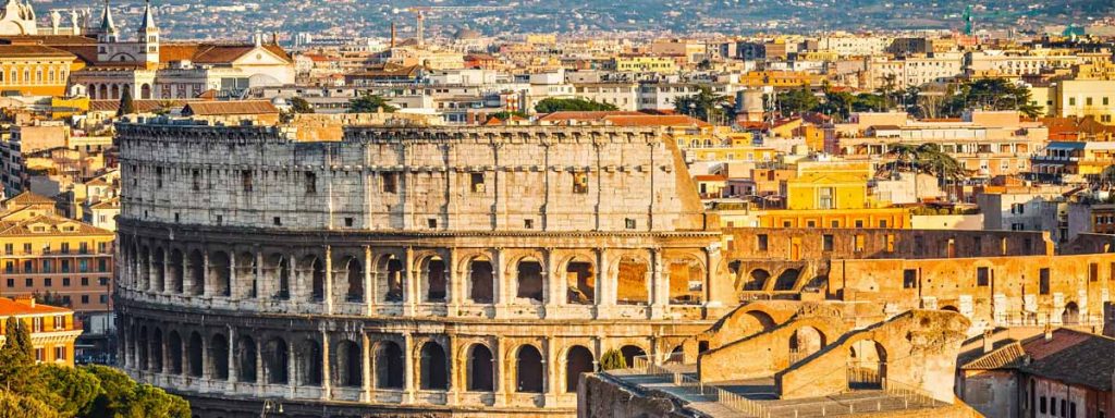 Rome Colosseum Panoramic City View