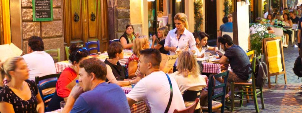 Rome Trastevere Restaurant Tables
