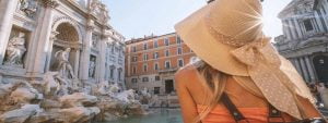 Rome Trevi Fountain Tourist