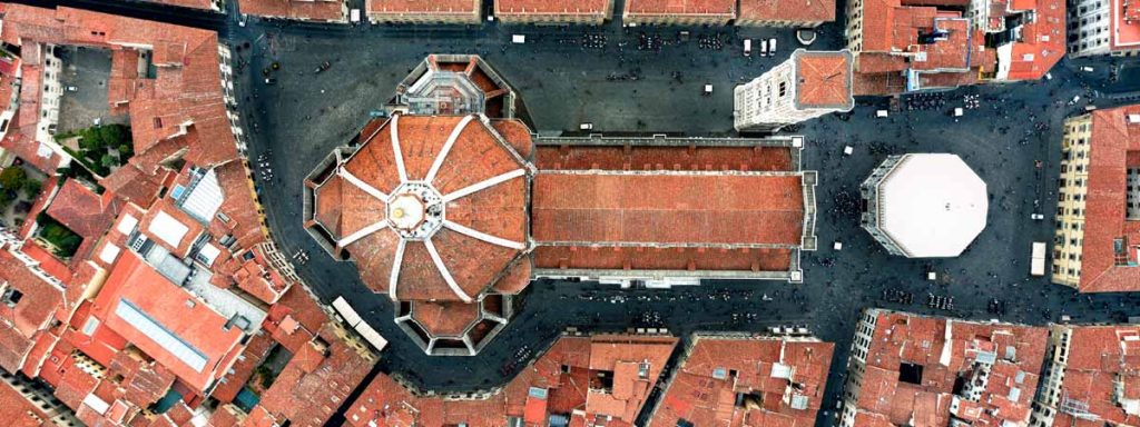 Florence Tuscany Areal View Duomo Cathedral