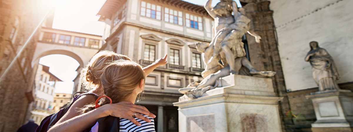 Florence Loggia Dei Lanzi Tuscany Family
