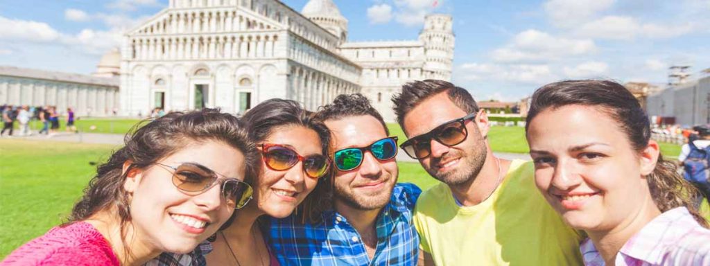 Pisa Tuscany Leaning Tower Family Group