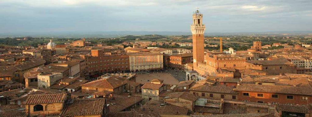 Siena Tuscany Campo Square Areal View