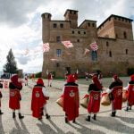 Piedmont_Grinzane_Cavour_Flag_Wavers_Folklore_History_Culture_People
