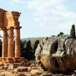 Valley of temple Agrigento Head of God Temple
