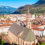 Bolzano Cathedral Areal View CIty