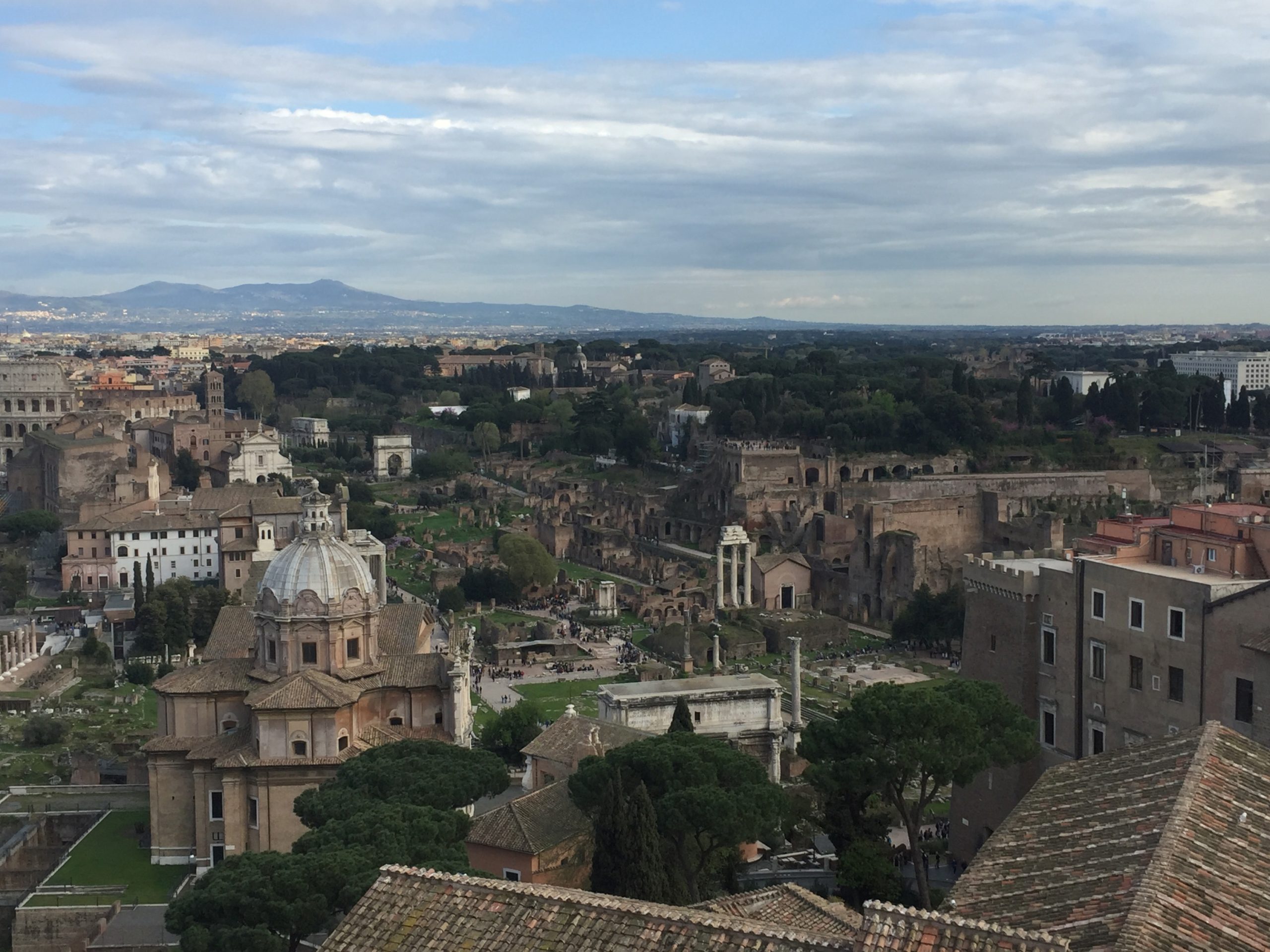 Imperial Fora archaeological site in Rome, Lazio, Italy