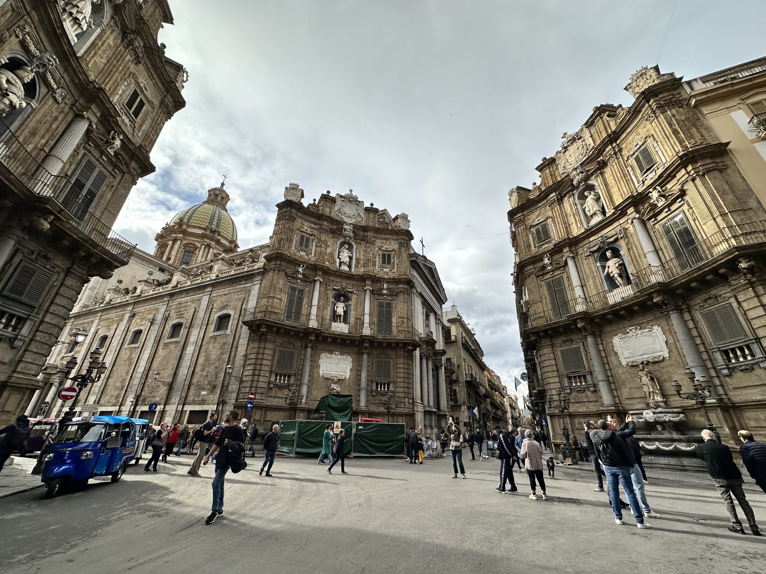 Quattro Canti crossroads in Palermo, Sicily, Italy