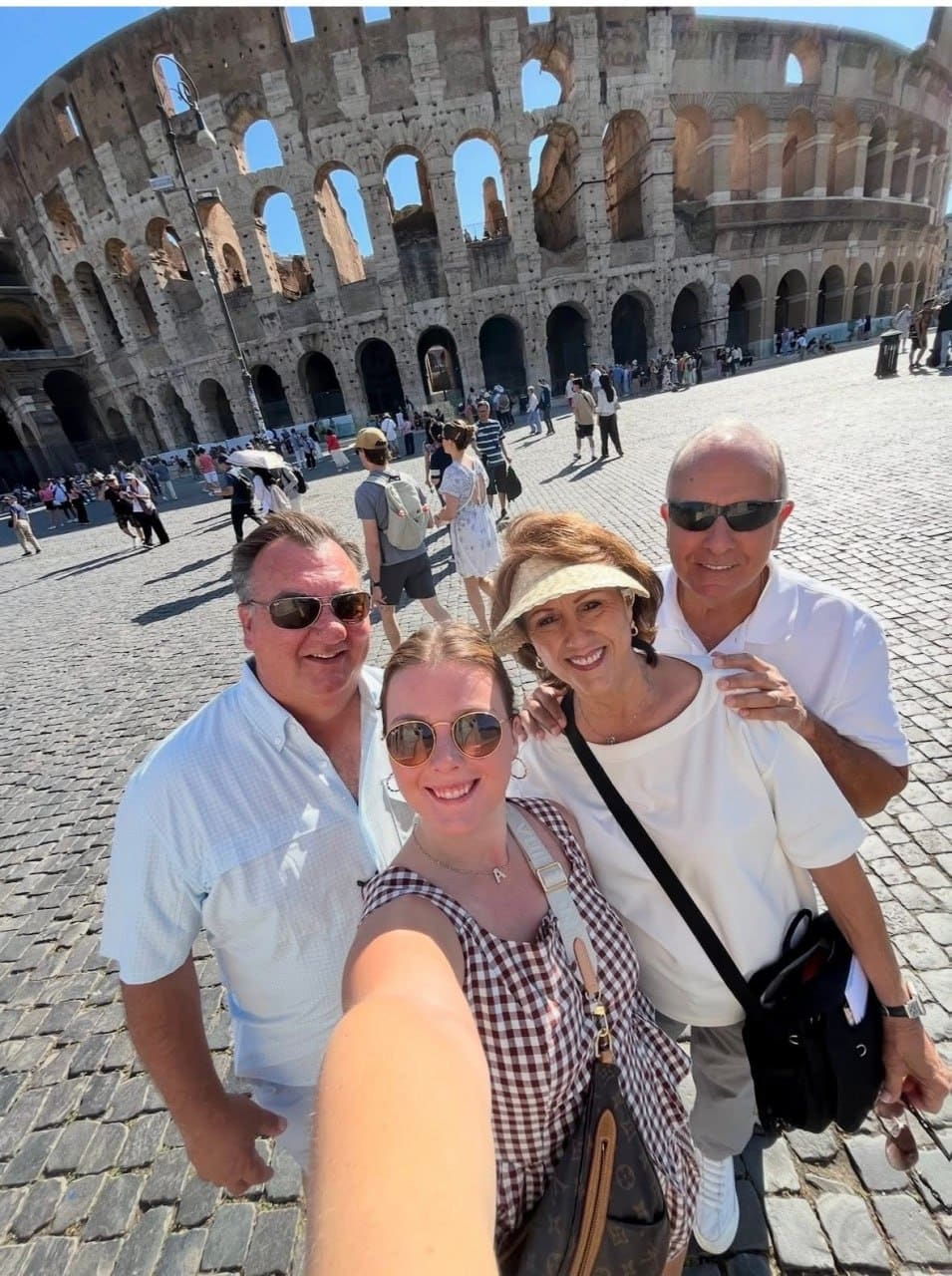 Family selfie at the Colosseum