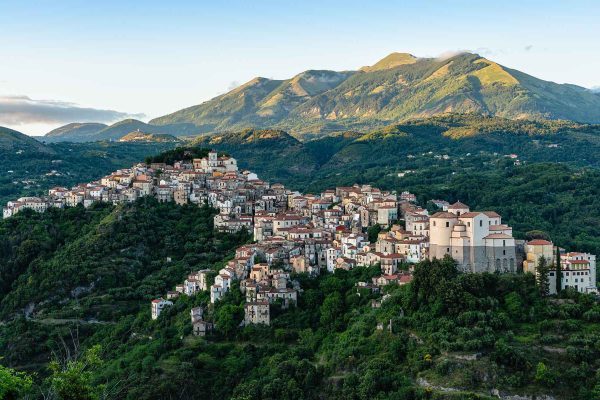 Hillside village of Rivello near Potenza, Basilicata, Italy