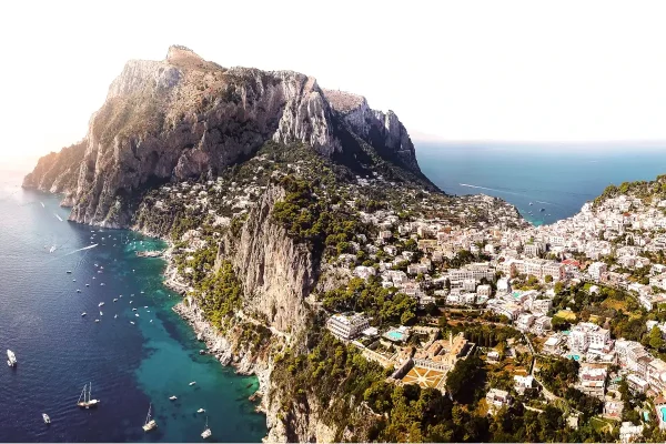 Coastal view of Capri island, Campania, Italy