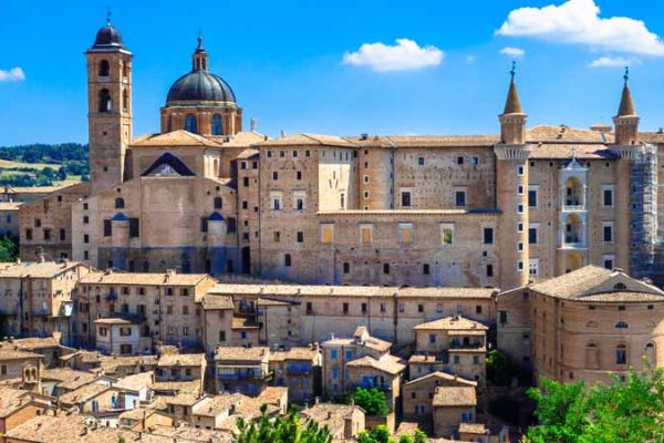 Ducal Palace and medieval city of Urbino, Marche, Italy