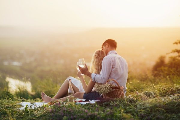 Couple on a romantic getaway in Italy