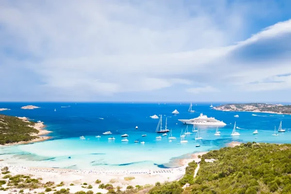 Grand Pevero beach on the Emerald Coast, Sardinia, Italy