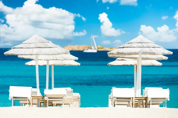 Regatta off Romazzino beach on Sardinia's Emerald Coast