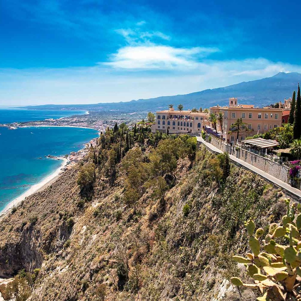 TRI-Sicily-TAORMINA-City-Panorama-Mt-Etna-Ionian-Sea-2173406523