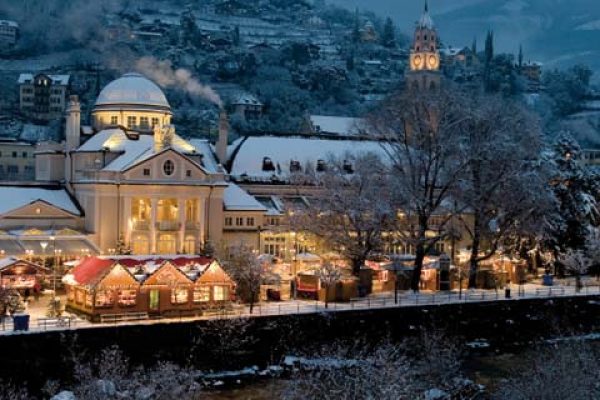 Winter view over Bolzano, Trentino Alto Adige, Italy