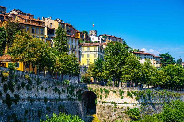Old town of Bergamo near Milan, Lombardy, Italy